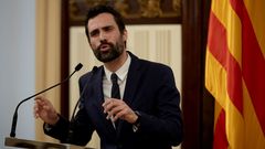 El expresidente del Parlamento catal�n, Roger Torrent, enuna imagen de archivo