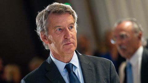 Alberto Nuez Feijoo en un desayuno informativo.