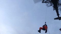 Un momento del rescate