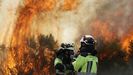 La lucha contra el fuego en A Gudiña