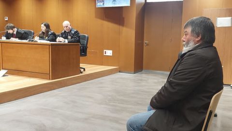 El acusado, Jos David Lema Mille, de 63 aos y vecino de Malpica, declar en la maana de este jueves en la Audiencia Provincial.