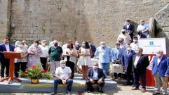 Juan Luis M�ndez, arriba a la derecha, con americana azul, en la entrega de premios