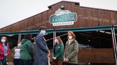 Ana Pont�n en su visita a Casa Grande de Xanceda durante la ma�ana del 21 de junio.