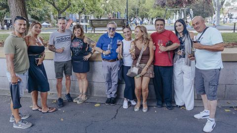 Asistentes a la primera jornada de la XVIII Feira do Vio de Monterrei.