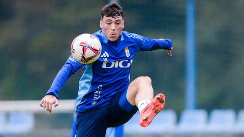 Fede Vias, en un entrenamiento en El Requexn