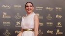 La actriz Vernica Echegui, nominada como directora del cortometraje Ttem Loba, con un vestido de Dior