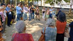Acto de homenaxe celebrado onte no monumento do Cant�n de Ferrol en memoria de Xaime Quintanilla Mart�nez.