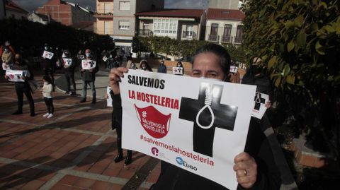 En la concentraci�n participaron propietarios de locales, camareros y tambi�n algunos clientes