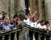 Los marineros protestaron contra el plan del pulpo en Santiago.