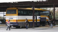 Estacin de autobuses de Monforte, de donde salen los vehculos de la lnea que va hasta Lugo pasando por Sarria y Lncara