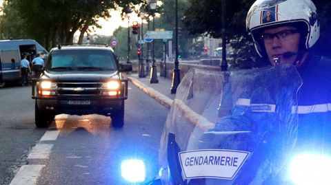Despliegue policial por el traslado ante el juez de Salah Abdeslam. 