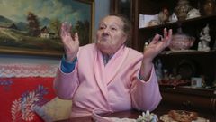 Mar�a Josefa Fern�ndez Bouza, en su domicilio del barrio de San Xo�n, en Ferrol
