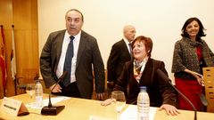 Francisco Vilanova Fraga junto al a conselleira de Sanidade, Roc�o Mosquera.