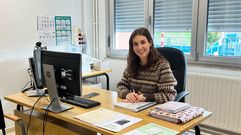 Ana de la Fuente, no seu despacho de directora do colexio de B�veda