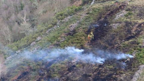 Incendio forestal en Grandas de Salime