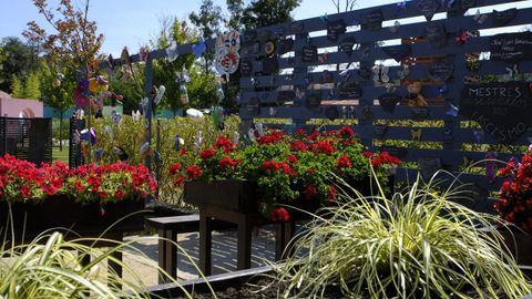 Jardn inspirado en  La lengua de las mariposas , creado por escolares de los centros educativos de Allariz para el Festival Internacional de Xardns de Allariz del 2019.