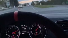 Imagen del veh�culo que lleg� a circular a 150 por hora por el centro de Outeiro de Rei