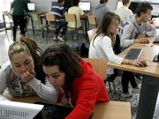 Alumnos del centro que estrena el programa. 
