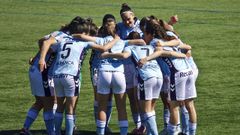 Las jugadoras de As Celtas, antes del partido de la pasada jornada en A Madroa.