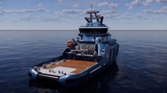 Recreacin del remolcador que construir Gondn para Noruega