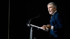 El ministro del Interior, Fernando Grande-Marlaska, durante el encuentro organizado por COFIDES con motivo del D�a Internacional del Orgullo LGTBI+, en el Auditorio COFIDES/ICEX, a 18 de junio de 2026, en Madrid (Espa�a).