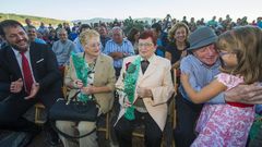 En el acto de ayer estuvieron los tres hermanos homenajeados: Teresa, Carmen y Ángel