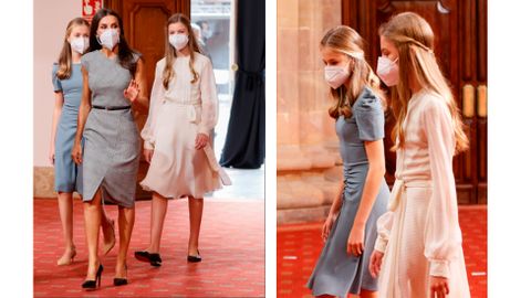 La reina y sus hijas, Leonor y Sofa