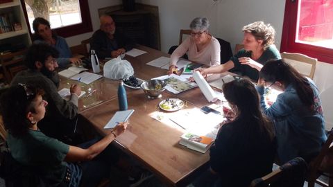 Sesi�n de trabajo de los organizadores del Encontro Burla Verde.