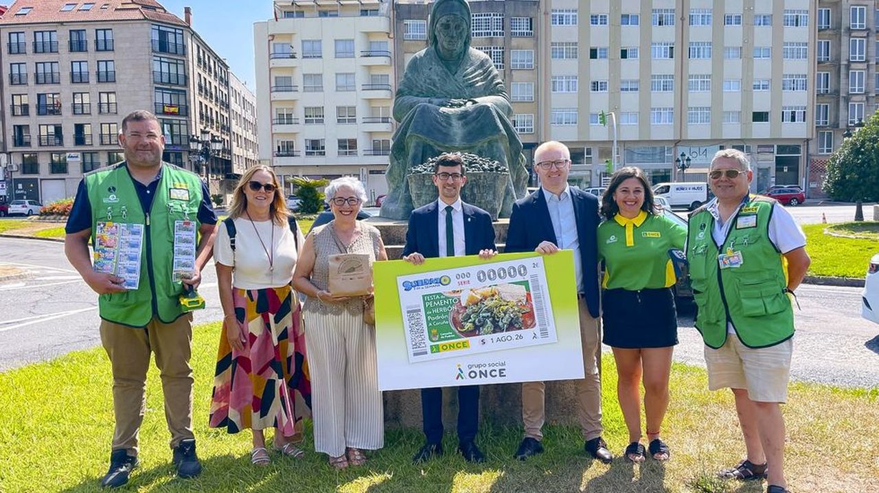 La ONCE presenta en Padrón el primer cupón dedicado a la Festa do Pemento de Herbón