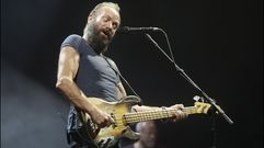 Sting en su actuaci�n en el Coliseo