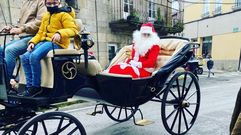 Pap� Noel durante su visita a Trives en diciembre del 2021