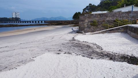 Reguerto en la playa de Canido, en Vigo