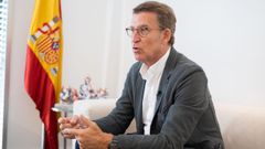 Feijoo, en la entrevista con Europa Press