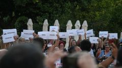 Cientos de personas participaron en la dcima manifestacin en el centro de Valencia contra la gestin de la dana del Gobierno autonmico.
