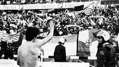 Vicente Celeiro, tras el gol que le marc� al Racing sellando la permanencia del Deportivo