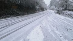 Estado en el que se encontraba esta ma�ana de s�bado el Cintur�n Comarcal en Castroverde