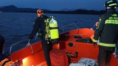 Los servicios de emergencia actuando en el lago Maggiore