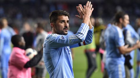 david villa.David Villa tras un partido 