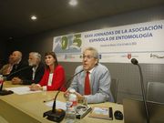 Galante -izquierda- con Out�n, Fernando Cobo y Javier Dios.