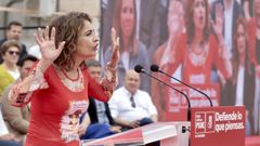 La ministra de Hacienda, Mara Jess Montero, en Murcia.