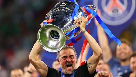 Luis Enrique celebra su segunda Champions League con el PSG