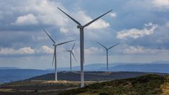 Imagen de archivo de un parque e�lico en Zas