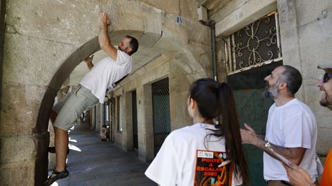 Primera edicin de  la copa gallega de escalada urbana que se celebr en Pontevedra