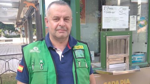 Jose Manuel Garc�a L�pez, vendedor del Cuponazo de la ONCe premiado con 10 millones de euros en Salinas