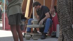 El artesano alfarero de Gundiv�s El�as Gonz�lez fue el encargado de los talleres programados para el primer d�a de Artelemos