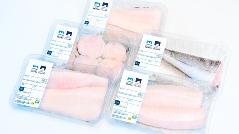 Merluza de Celeiro fresca, envasada en la lonja en raciones de lomos, filetes, colas y rodajas, lista para cocinar