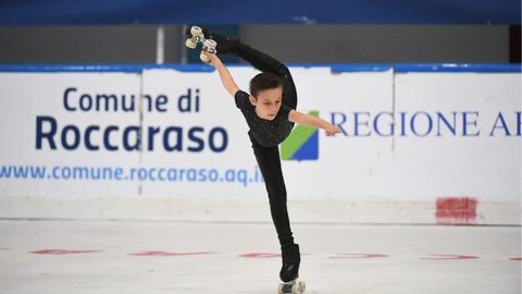 El joven asturiano en una de sus competiciones