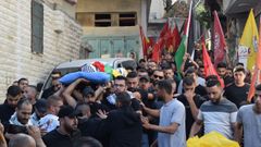 Funeral de Hussein Yousef en el campo de refugiados de Deisheh, en Bel�n.