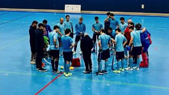 La selecci�n absoluta de sala, en su pr�ctica en el Anexo de Os Remedios