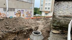 Obras en el barrio de Flores de O Carballi�o